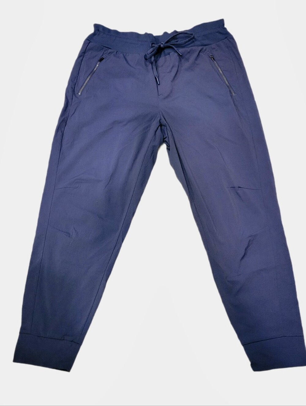 Athleta Trekkie Jogger Zipper Pockets Dusty Blue 16 Hiking Gorpcore Drawstring
